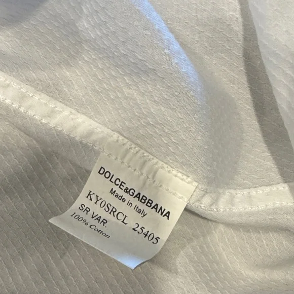 Dolce & Gabbana Men's Classic White Dress Shirt - Picture 5 of 6
